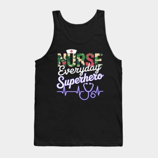 Nurse Every Day Superhero Coloring International Nurses Day Tank Top